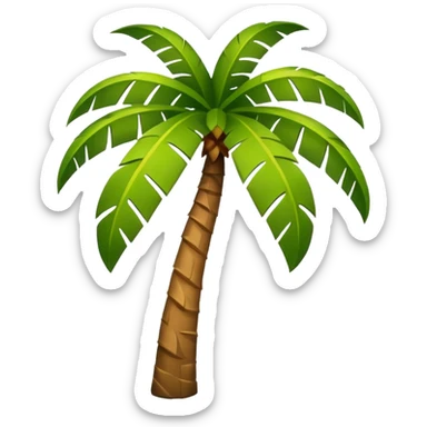 Palm Tree: flat body toony leafs sticker
