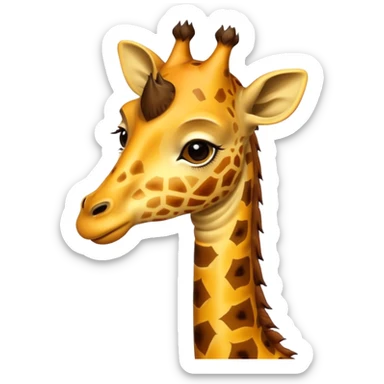 High resolution giraffe lean its neck sticker