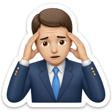 overwhelmed stock trader sticker