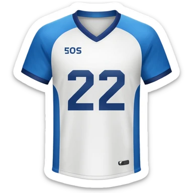 White football jersey at the back with number 22 and my name RONIHO  sticker