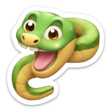cute snake happy sticker