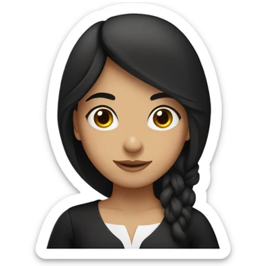 Armenian girl in black dress sticker