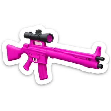 Pink rifle sticker
