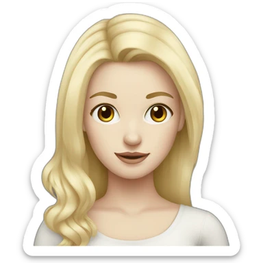 young pretty blond woman with pale skin  sticker