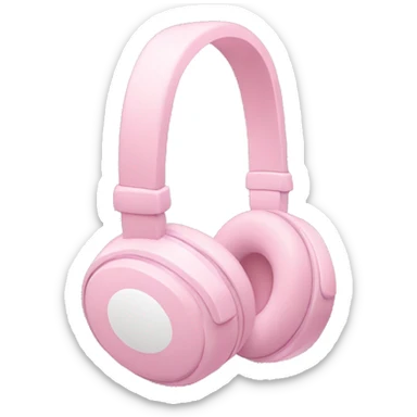 light pink headphones sticker