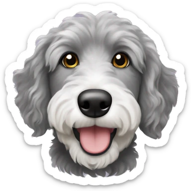 Grey AussieDoodle sticker