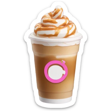 aesthetic dunkin donut’s caramel iced latte sticker