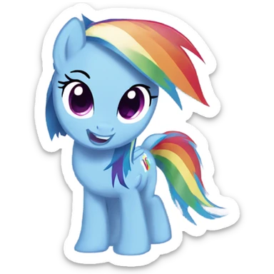 Rainbow dash my little pony emoji sticker