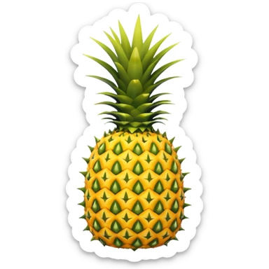 An upside down pineapple sticker