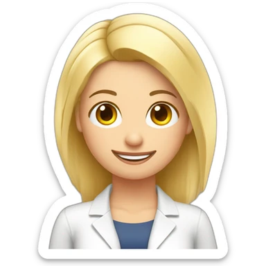 nutricionista rubia haciendo pilates sticker