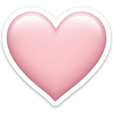 light pink heart  sticker