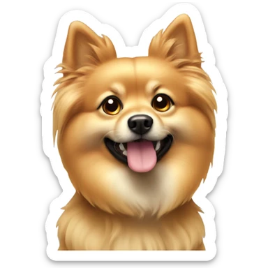 spitz dog golden sticker