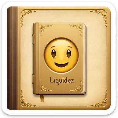genera un libro que en la portada diga " liquidez" sticker