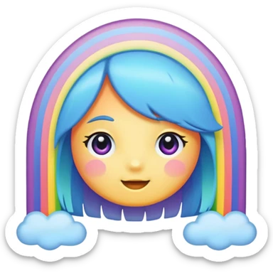 Shy Rainbow  sticker