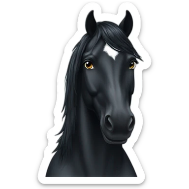 Friesian horse sticker
