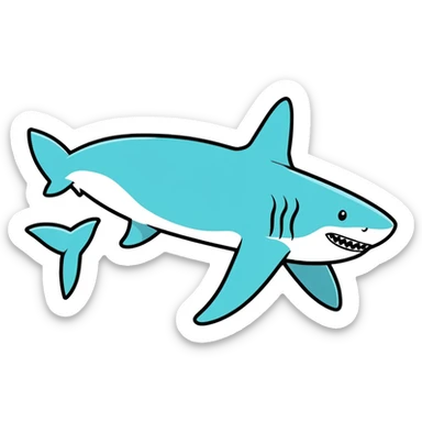 Shark shy  sticker