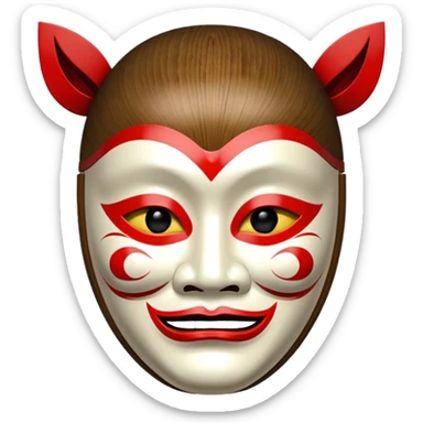 Japanese Noh Mask sticker