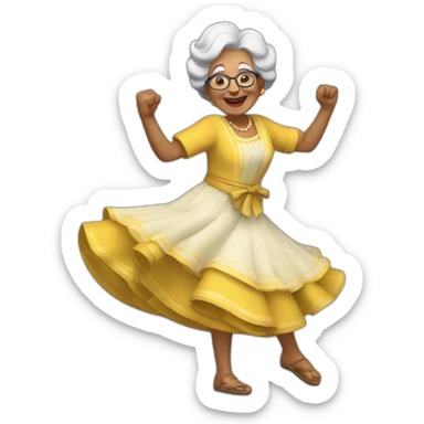 Anciana bailando regueeton sticker