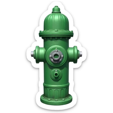 green fire hydrant sticker