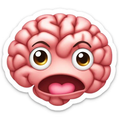 Brain with Heart Eyes 🧠💕 — A cute, cartoon brain with a smile and heart eyes, blending psychology and self-love. sticker