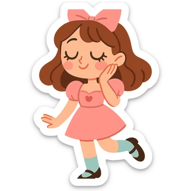 coquette girl sticker