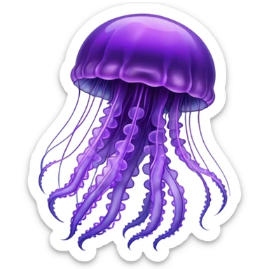 Detailed Purple jellyfish sticker