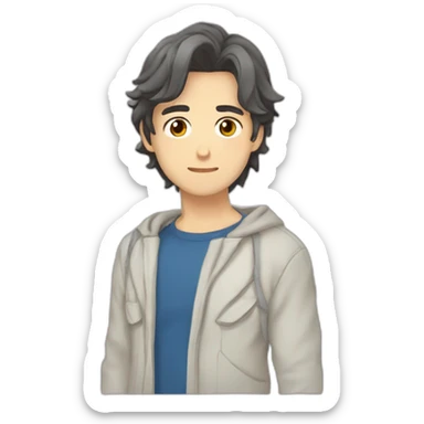 Oteclimo anime gracioso-calefactor-viajero- buena gente sticker