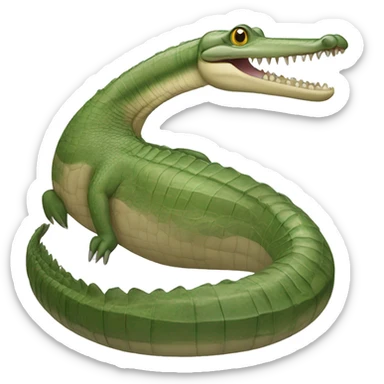 Indian Gharial with very long and straight mouth sticker