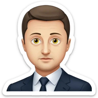 Photorealistic Vladimir Zelensky sticker