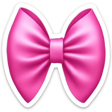 A pink bow with hat sticker