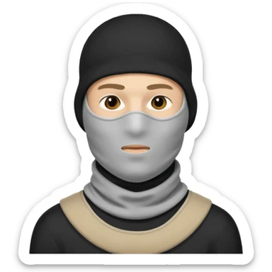 man in balaclava full height sticker