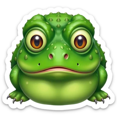 bufo with rolling eyes sticker