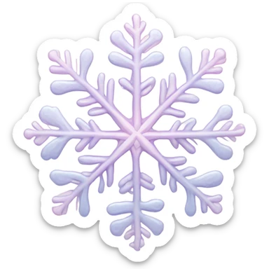 pastel pink snowflake  sticker