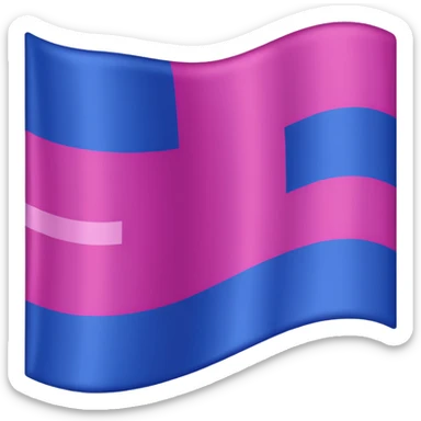 Bisexual flag pink purple then blue sticker