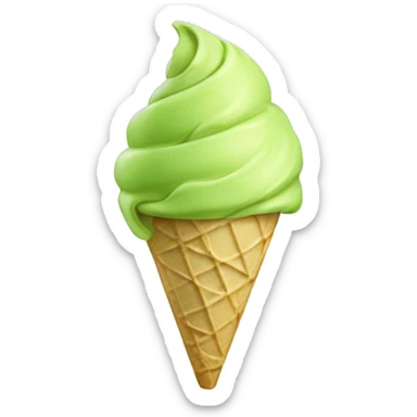 Aesthetic realistic pistachio icecream  sticker