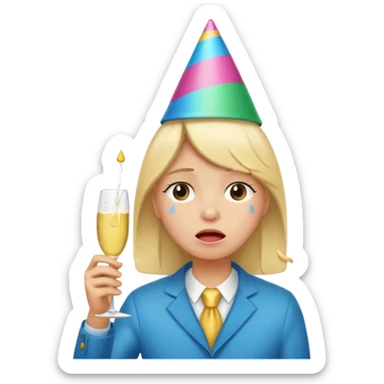 Sadness+funny++crying +depression  sticker