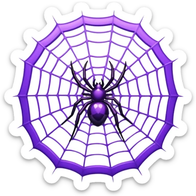 make a purple web spider sticker