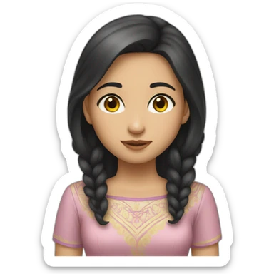 how looks uzbek girl named Sevinch sticker