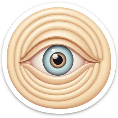 Single eye with spiral dizzy effect sticker