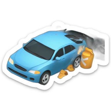 car accident sticker