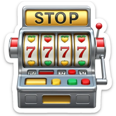 Slot machine, classic, 5 reels, , nothing written on it, the stop symbols are 7s, but in order letters P, R, O, P, O sticker
