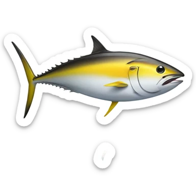 Large yellow fin tuna sticker