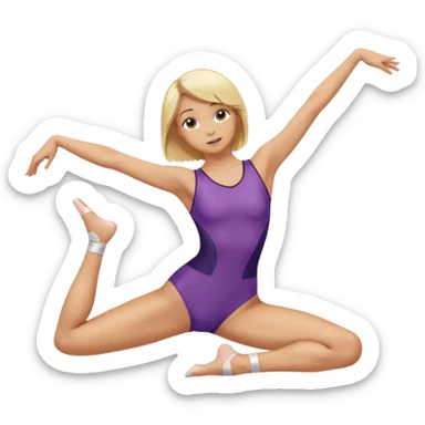 Quiero una chica rubia haciendo yoga  sticker