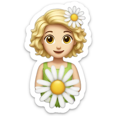 Daisy girl sticker
