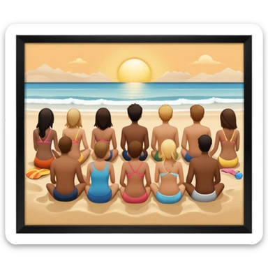 ok maybe more with a back ground of multple one in the sand with some sun et we see then from the back sticker