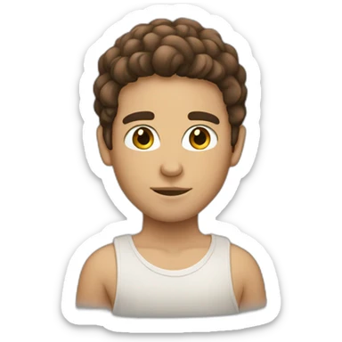 Daniel nass brazilian white skin brown hair sticker