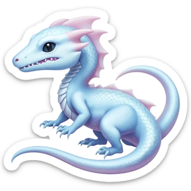 Pastel white frosty albino Salandit-Amaura-fusion sticker