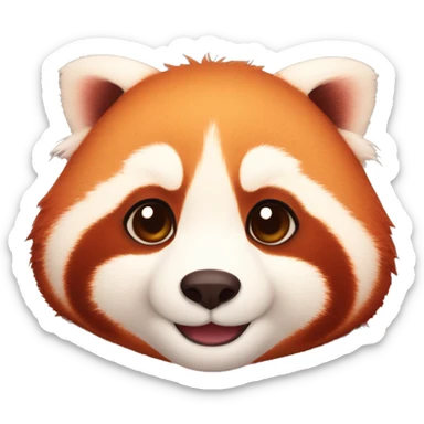 red panda chubby cheeks squish emoji sticker
