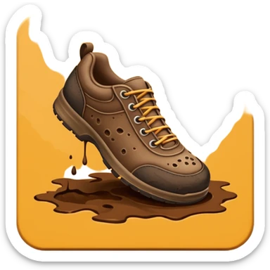 shoe print on the floor   sticker