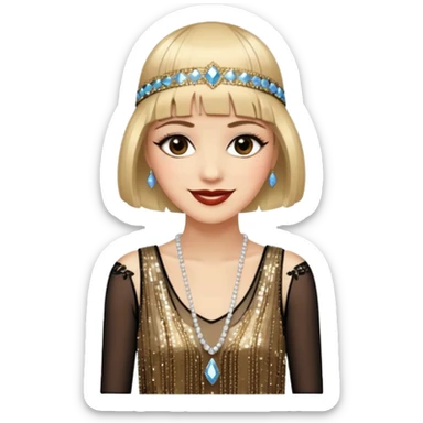 gatsby woman sticker